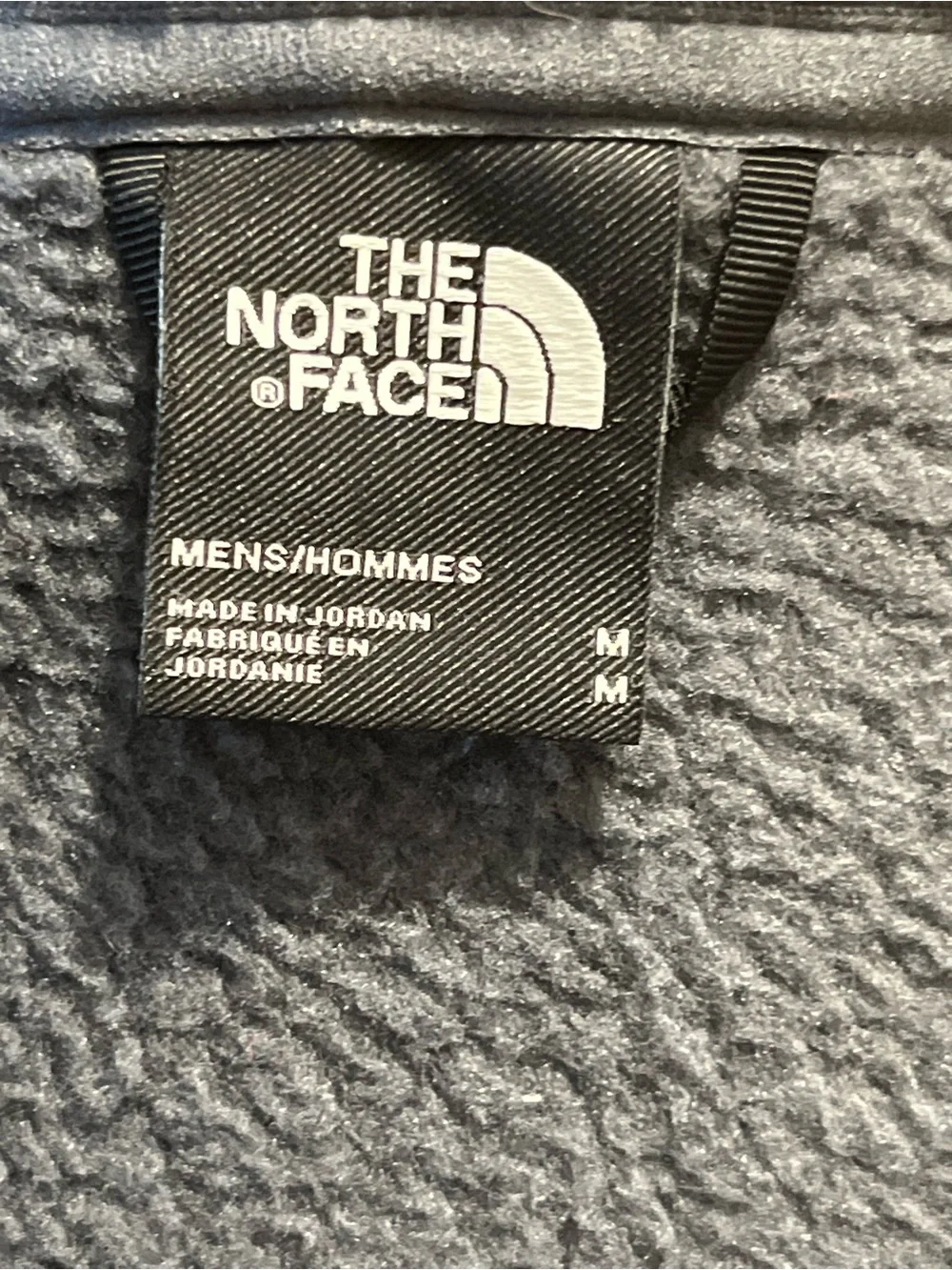 The North Face Men's Fleece Jacket charcoal Heather Gray, Size Medium, Full Zip